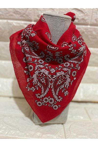 sema aksesuar 19 May Event 100% Cotton Unisex Ethnic Patterned Floral Bandana Scarf