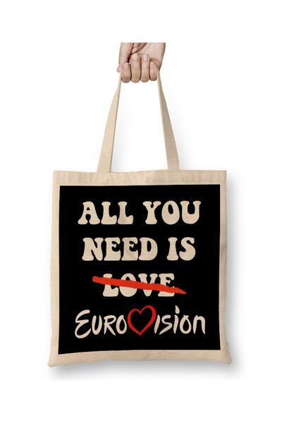 Baskı Dükkanı Sve što vam treba je Eurovision tkanina Torba duga Sa ručkom