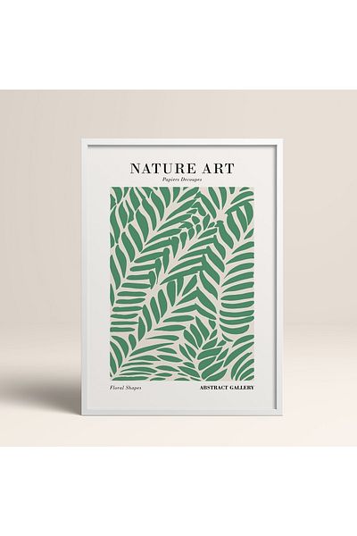HOMEPACK Tablou cu rame din lemn alb Poster cu rame Decor artistic modern de perete (FLOWER264-WHITE-40X60)