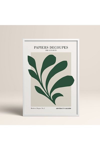 HOMEPACK Tablou cu rame din lemn alb Poster cu rame Decor artistic modern de perete (FLOWER290-WHITE-30X40)
