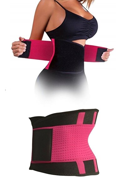 Lisinya Hot Belt Thermal Sauna Belt Unisex Sweat Corset (Pink-Black)