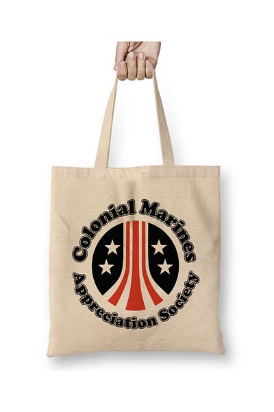 Baskı Dükkanı Υφασμάτινη τσάντα Aliens Colonial Marines Appreciation Society με μακριά λαβή