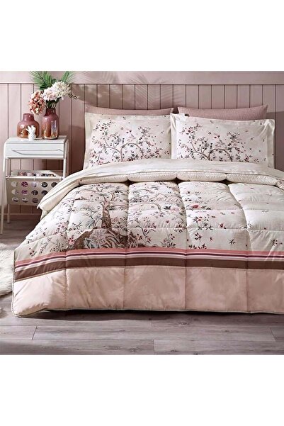 Özdilek Ranforce Çift Kişilik Uyku Seti-albero In Fiore Pudra