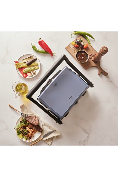 Karaca Gastro Grill Glass Premium 2400W Tost ve Izgara Makinesi Ocean Wave