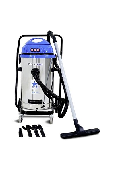 CLEANVAC Wd753 Üç Motorlu 3600watt Sanayi Tipi Islak-kuru Süpürge