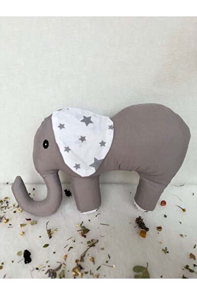 Mini Baby Gri Bebek Fil Süs Yastık