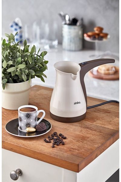 Sinbo SCM-2928 Greek Turkish Coffee Maker Machine Electric  Coffee Pot Briki Ibrik Kettle: Dinnerware & Serveware