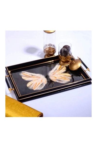 Kosova Naksa.244 Black Tray 50x31 Cm