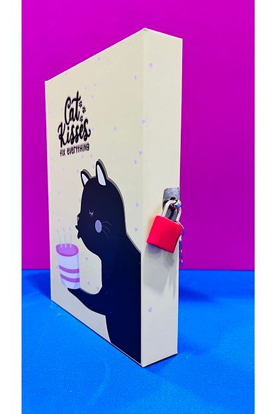 Mikro Pentru iubitorii de pisici Jurnal cu blocare 20*14*3 cm Cutie