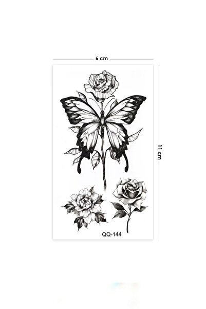 Everglow Jewelry Gül & Kelebek Desen Dövme Tatto