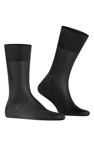 FALKE Herren Socken - Tiago, Strümpfe, Baumwolle, Logo, lang, einfarbig
