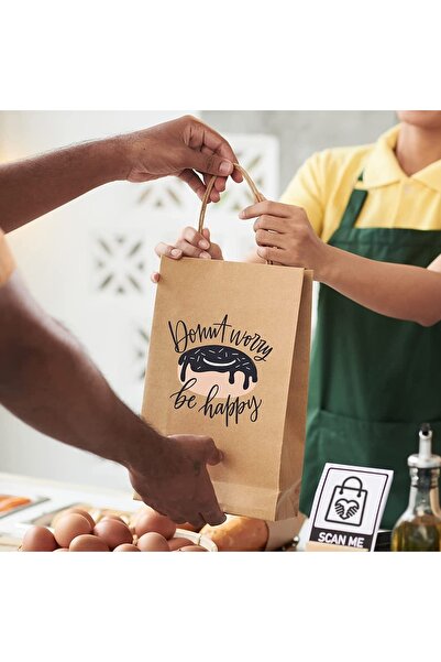 Kraft Ofis Burgu Saplı Çanta 32 Cm X 12 Cm X 41 Cm ( 250 Adet ) ( Kağıt Poşet Çanta )