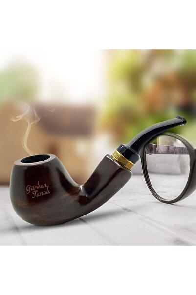 Bk Gift Kişiye Özel Bilezikli Orijinal Ağaç Pipo