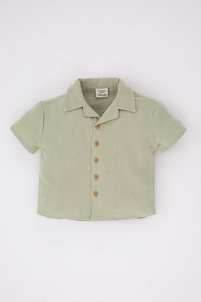 DeFacto Baby-Jungen-Musselin-Kurzarmhemd A8923a523sm