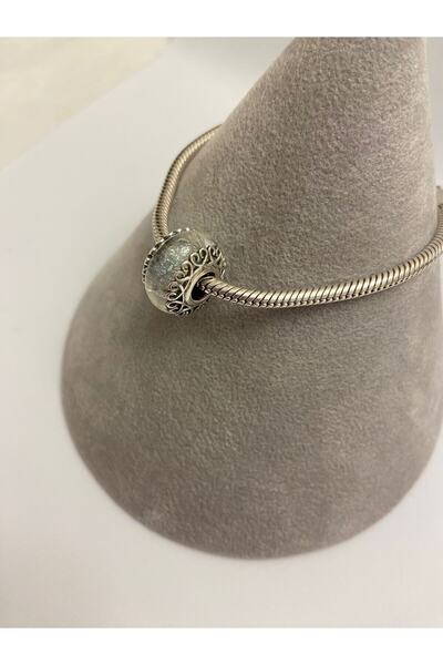 Plenty Jewellery Parıltılı Beyaz Murano Charm