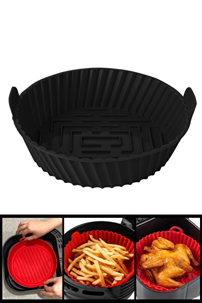 Silicolife Onikiden Yanmaz Yapışmaz Airfryer Silikon Pişirme Kabı SL099 - Tüm...