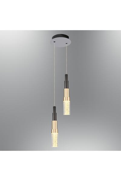 Özcan Aydınlatma 2818-2A Flute 2'Li Sarkıt Platin