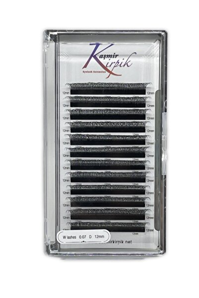 Kaşmir W Kirpik 0.07 mm D kıvrım 12 mm kutu