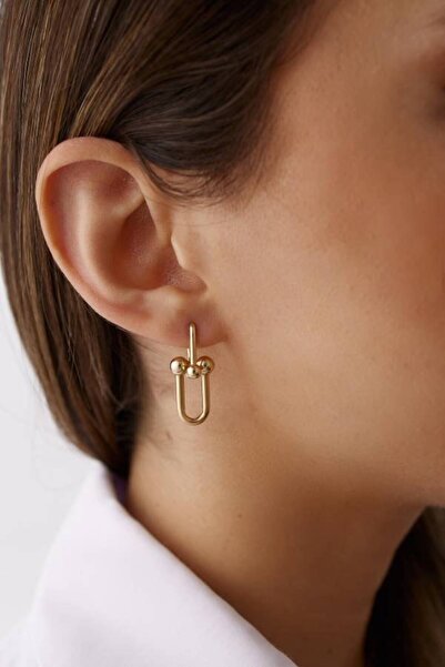 AURRARİ Altın Kaplama Tiffany Sallantılı Küpe