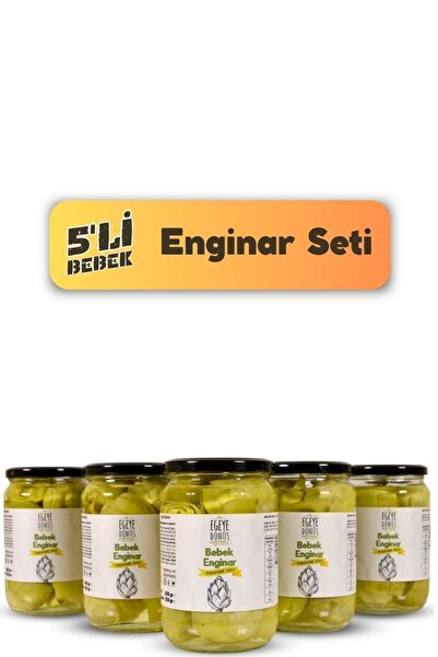 EGEYE DÖNÜŞ 5'li Bebek Enginar Konserve - Baby Enginar Kalbi (Yemeğe Hazır) -...