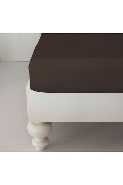 Lucy and Home Elastic Towel Bed Sheet Diamond Patterned Double