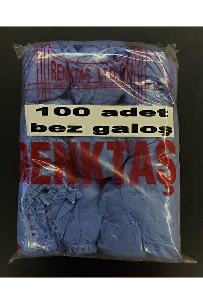 renktaş Marka 100 Adet Mavi Bez Galoş Tela Galoş (10 Adet Kolluk Hediye)