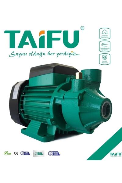 Taifu 1 HP 220V BAKIR SARGILI 1 METRE KABLOLU FİŞLİ SANTRİFÜJ SU POMPASI