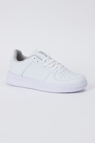 AC&Co / Altınyıldız Classics Men's White Lace-Up Comfortable Sole Casual Sneaker Shoes