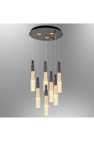 Özcan Aydınlatma 2818-7A Flute 7'Li Sarkıt Platin