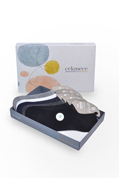 Çekmece 6 Lı Erkek Görünmez Sneakers Asorti