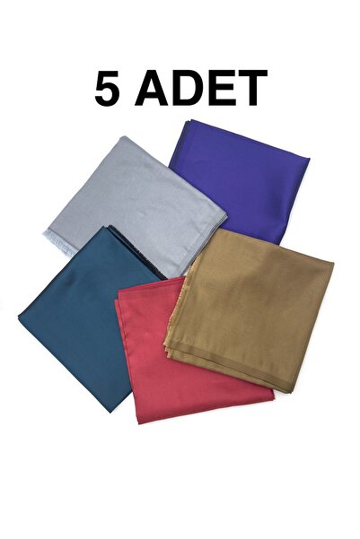 nazipek Tafta Eşarp 5'li Set Hediyelik 100x100cm Eşarp Püsküllü Yazma Dağıtmalık