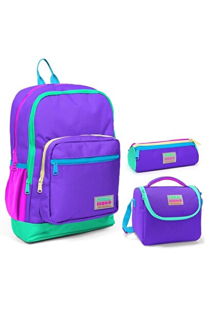 Coral High Mor Üçlü Ilkokul Okul Çanta Seti