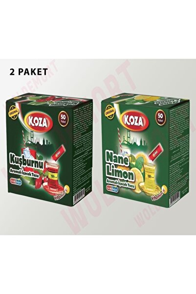 Koza Kuşburnu Ve Nane Limon Tek Içimlik Içecek Tozu 2 Paket
