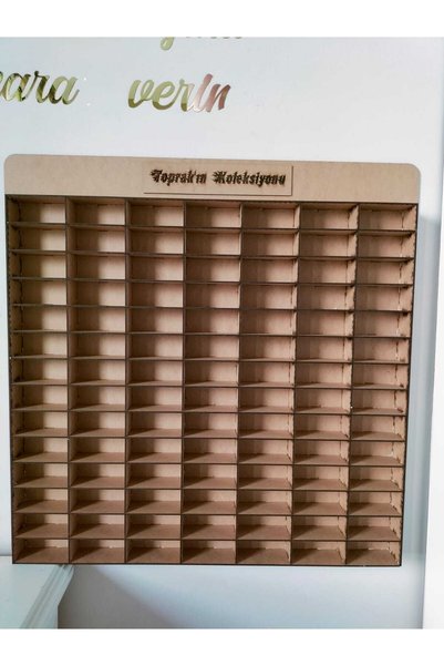 LEYLASER Ahşap 3mm Mdf Çocuk Odası Oyuncak Araba Duvar Rafı 100 Araçlık