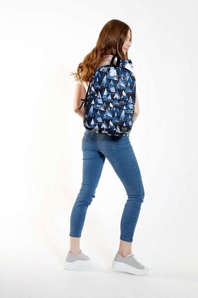 KAUKKO Nature Lacivert Mountain Чоловічий шкільний та повсякденний рюкзак для хлопчиків