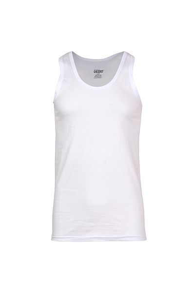 DEGNO Men's 6-Piece Economical Cotton White Undershirt