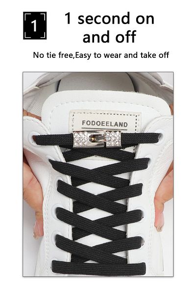 SYNOPE Practical Shoelaces with Stones Clips Without Lacing Suitable Laces for Kids