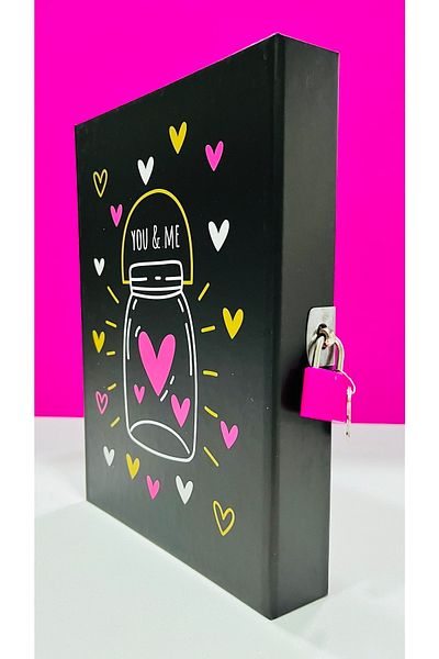 Mikro Jurnal încuiat Love Never Ends 20*14*3 cm Cutie