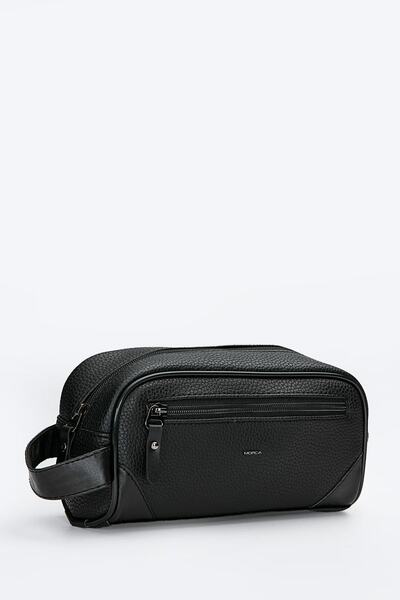 Sevinç Çanta Geantă personală pentru bărbierit și machiaj, neagră