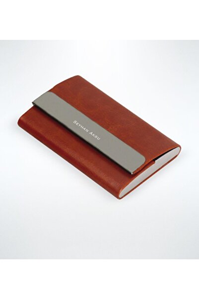 Bk Gift Kişiye Özel Deri Metal Taba Kartvizitlik