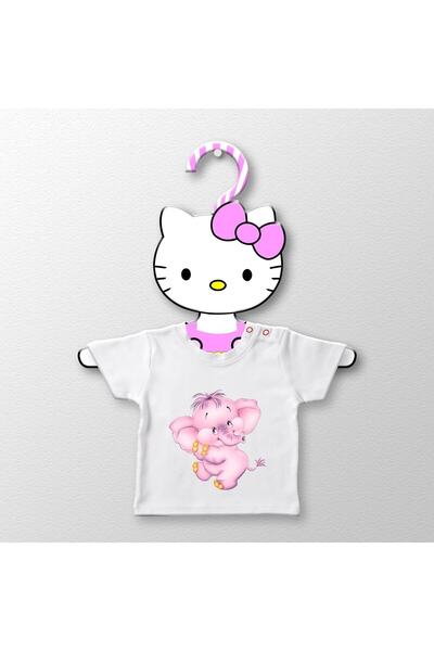 Bk Gift Kişiye Özel Hello Kitty Tasarımlı Ahşap Çocuk Elbise Askısı - 1