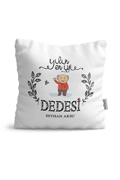 Bk Gift Kişiye Özel Yılın En İyi Dedesi Saten Yastık