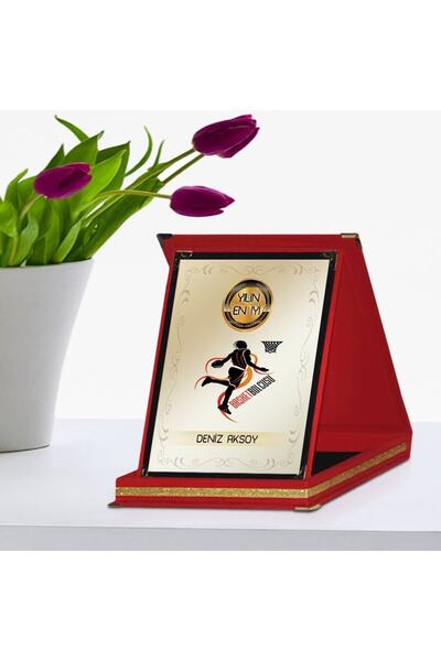 Bk Gift Kişiye Özel Yılın En İyi Basketbolcusu Kırmızı Plaket Ödülü - 1