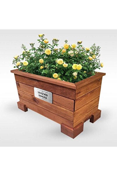 Bk Gift Kişiye Özel Boy Ahşap Saksı