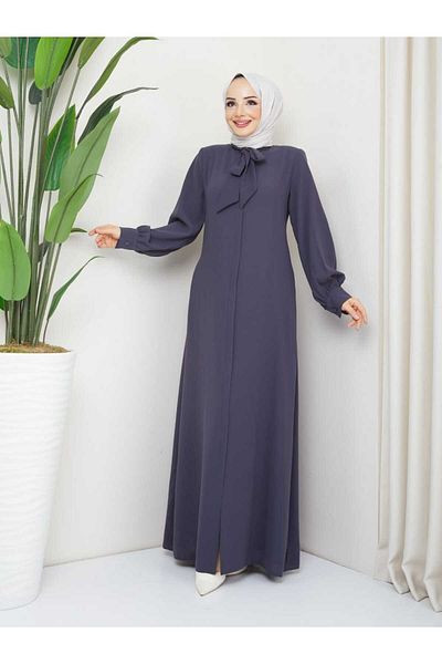 ZEWAHİR FASHİON new season tie and back modeled black color style ferace