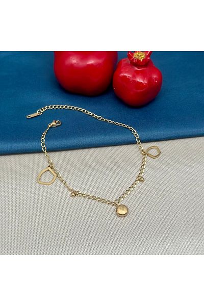 Opia Takı & Aksesuar Anklet Steel Gold