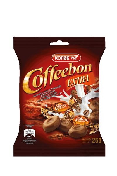 KONAK Coffeebon Extra - Coffee, Butter and Milk Bonbon Sugar 250Gr