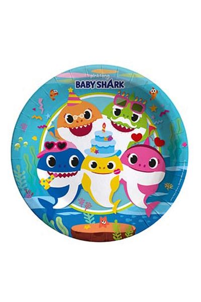 Chuva Σετ πιάτων-κύπελλων με άδεια Baby Shark 8 τεμαχίων