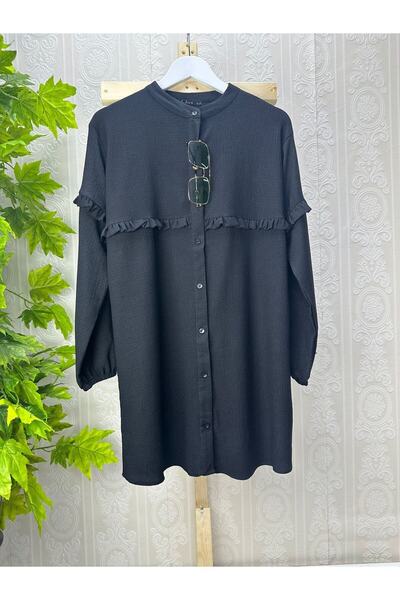 modasindoma KADIN KOL GÖĞÜS FIRFIR DETAYLI GÖMLEK