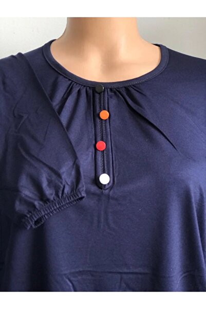 NOBLE STORE Γυναικεία Λύκρα Μητέρα Βαμβακερή Μπλούζα Μονόχρωμη 4 Κουμπιά Μητέ...